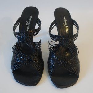 Womens Stephane Kelian Paris Black Strappy Leather  Heels 4 * COLOR: BLACK SIZE: